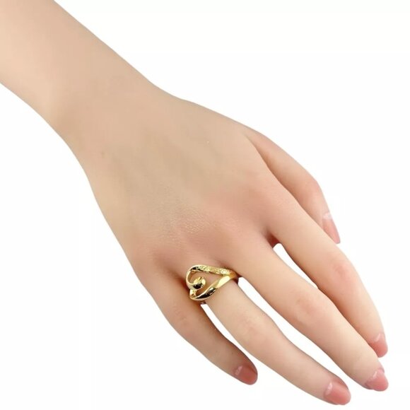 MIKIMOTO Ring US 7 1/8 EU55 K18 yellow gold heart used - Picture 6 of 7
